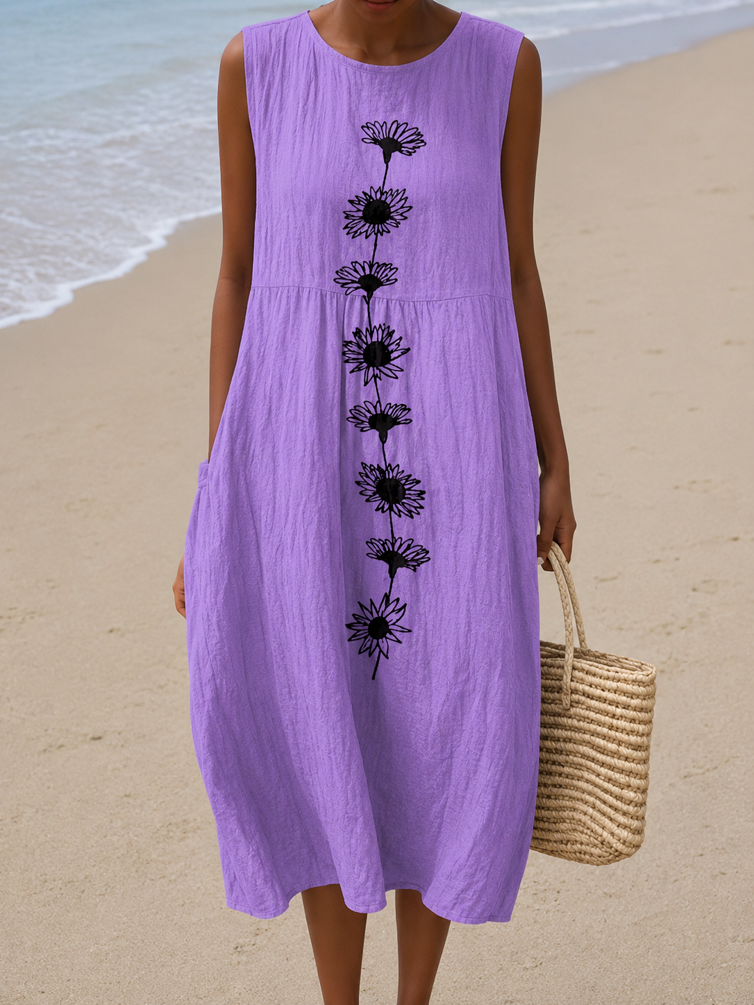 Georgette | Floral Sleeveless Midi Dress