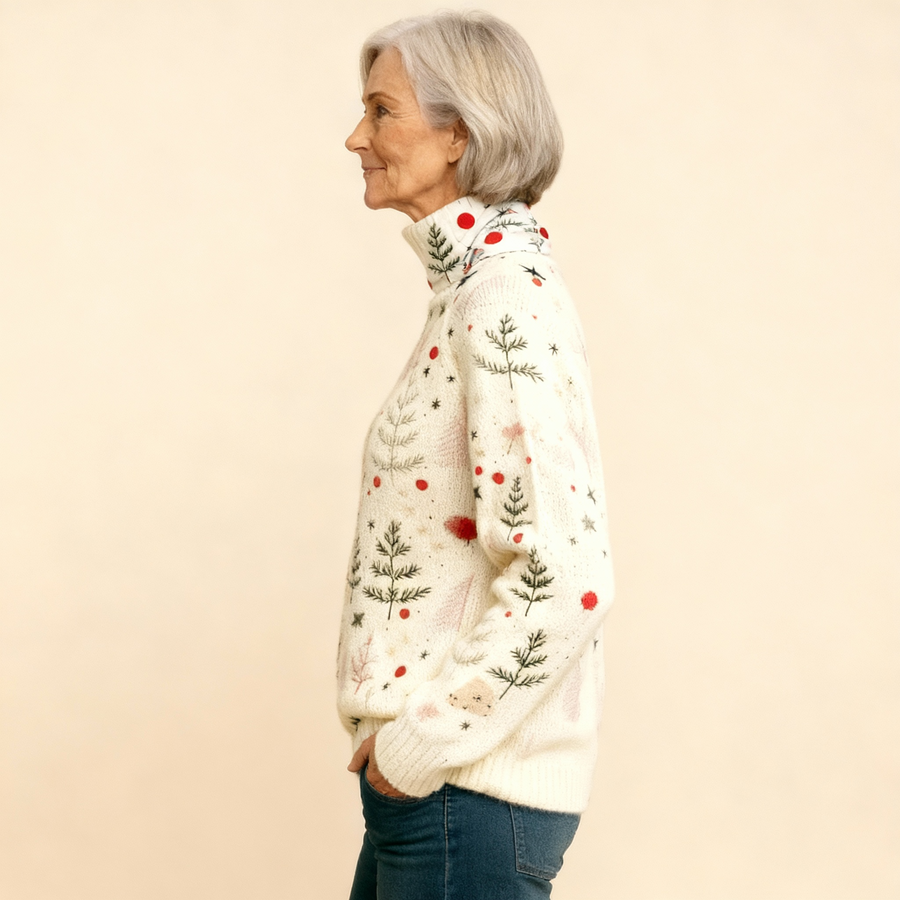 Ivory | Christmas Turtleneck Jumper