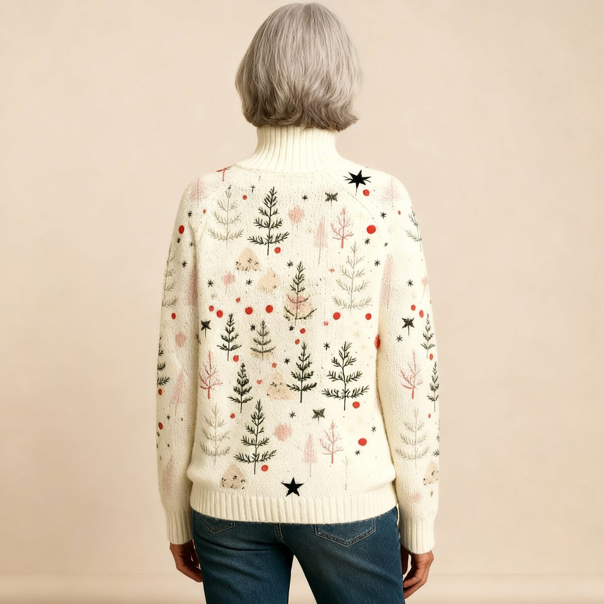Ivory | Christmas Turtleneck Jumper