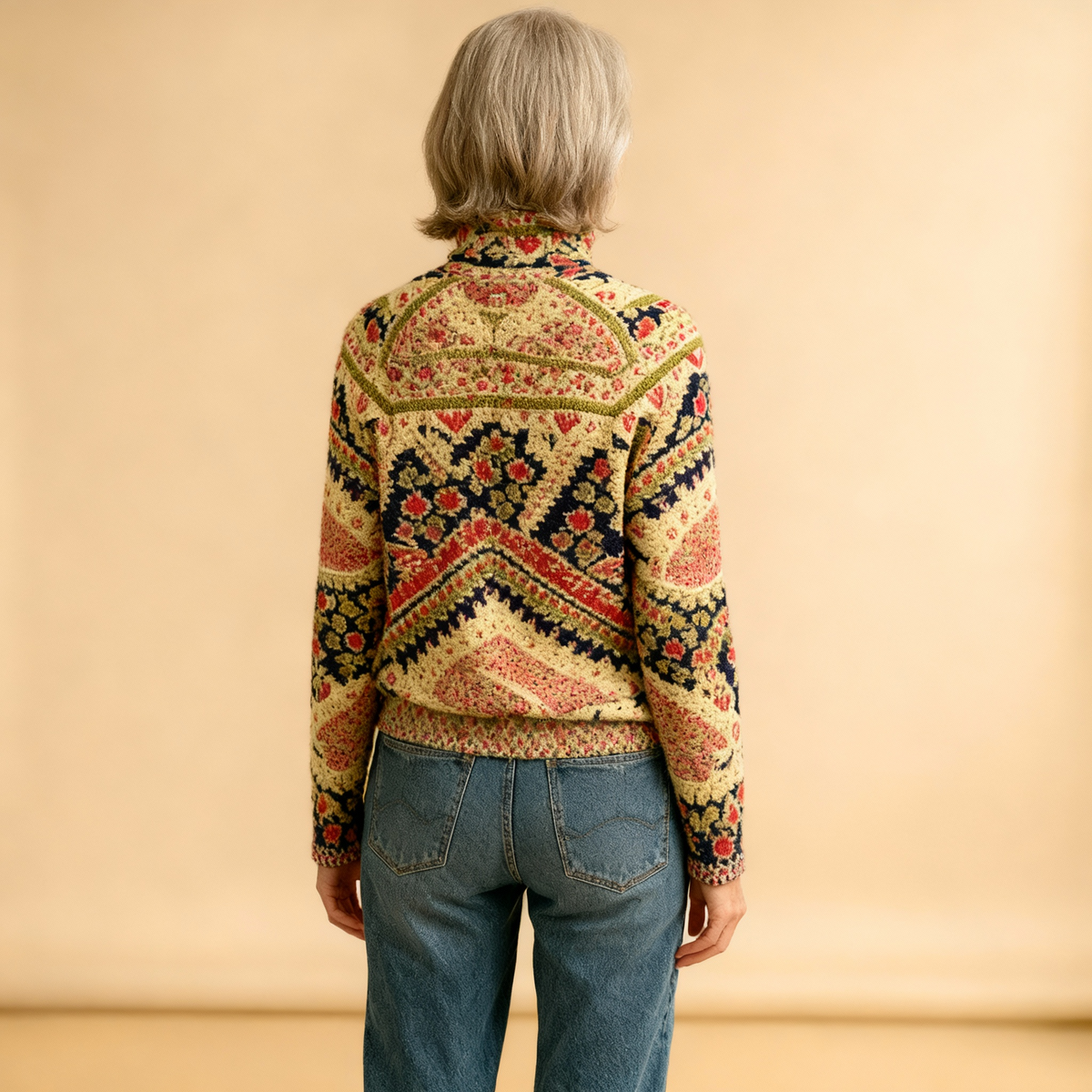 Poppy | Floral Print Turtleneck Jumper