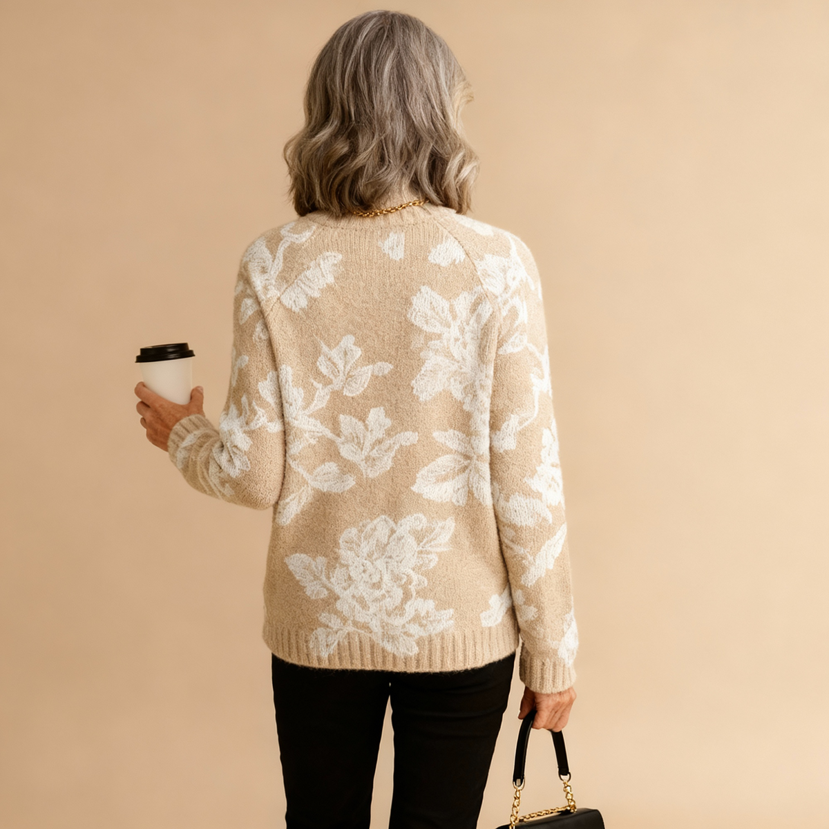 Cecily | Floral Print Turtleneck Jumper