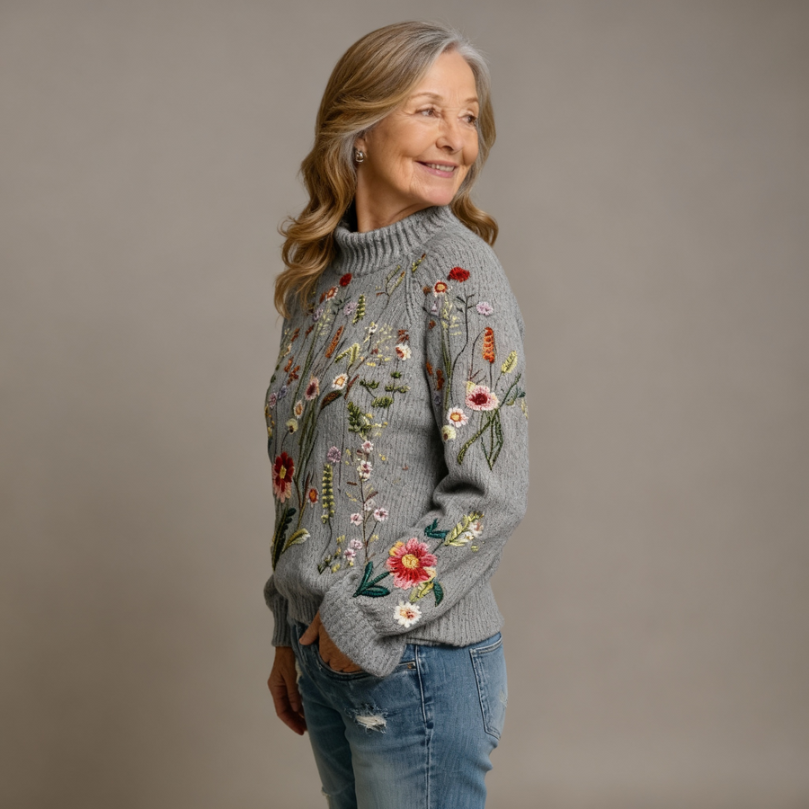 Freya | Floral Print Knit Jumper