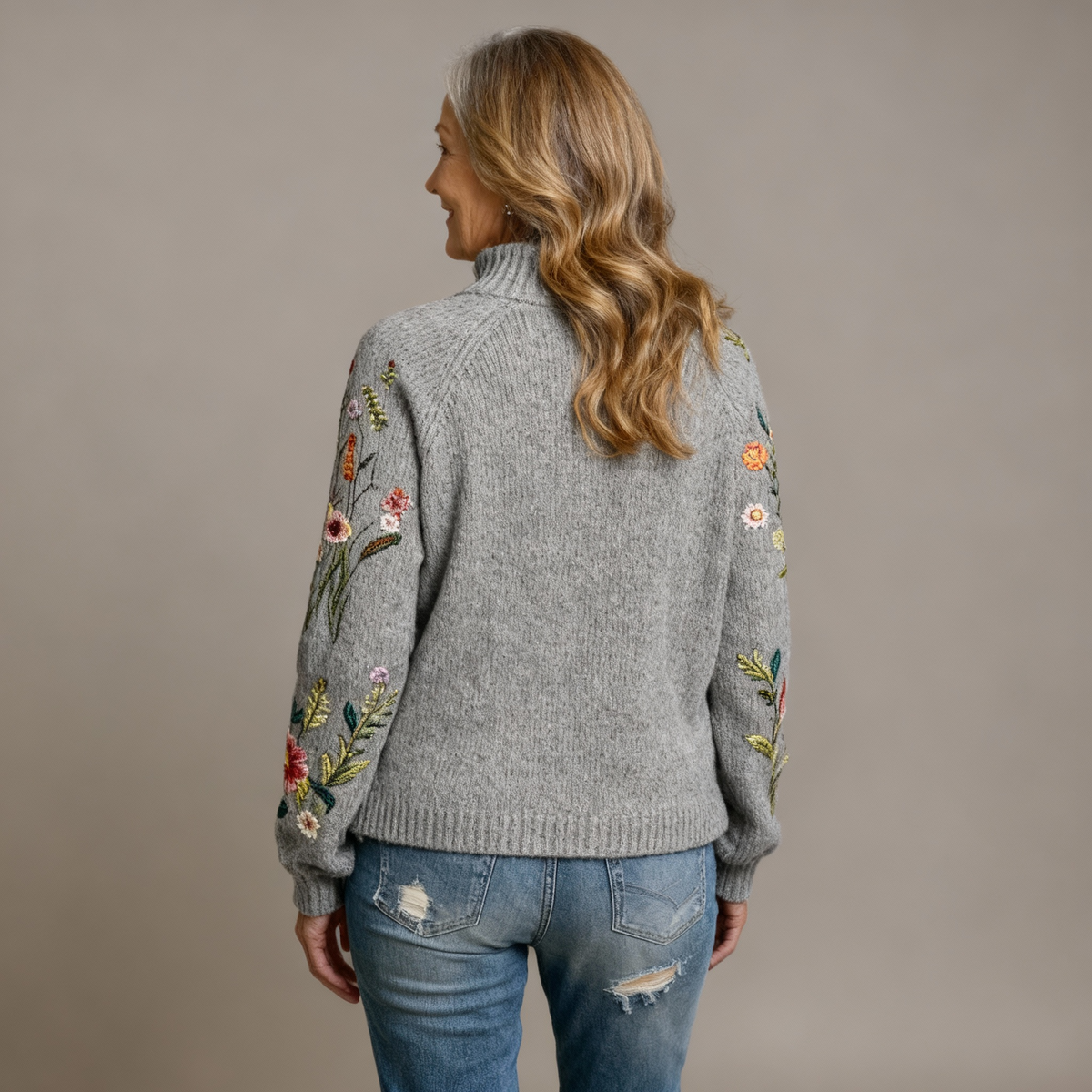 Freya | Floral Print Knit Jumper