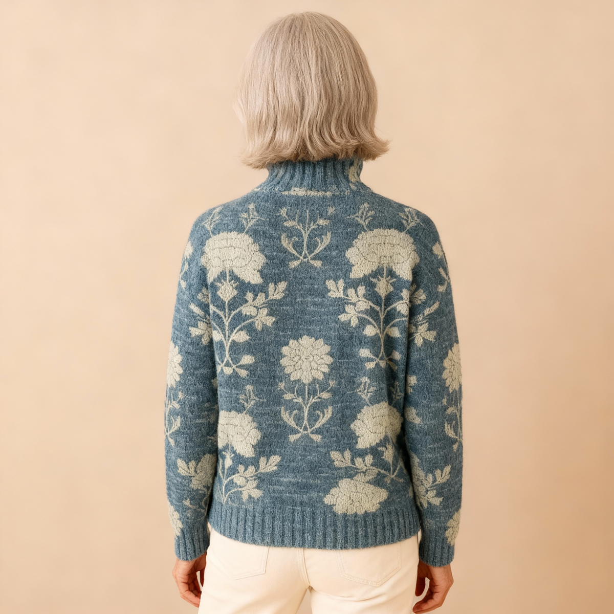Georgia | Floral Print Turtleneck Jumper