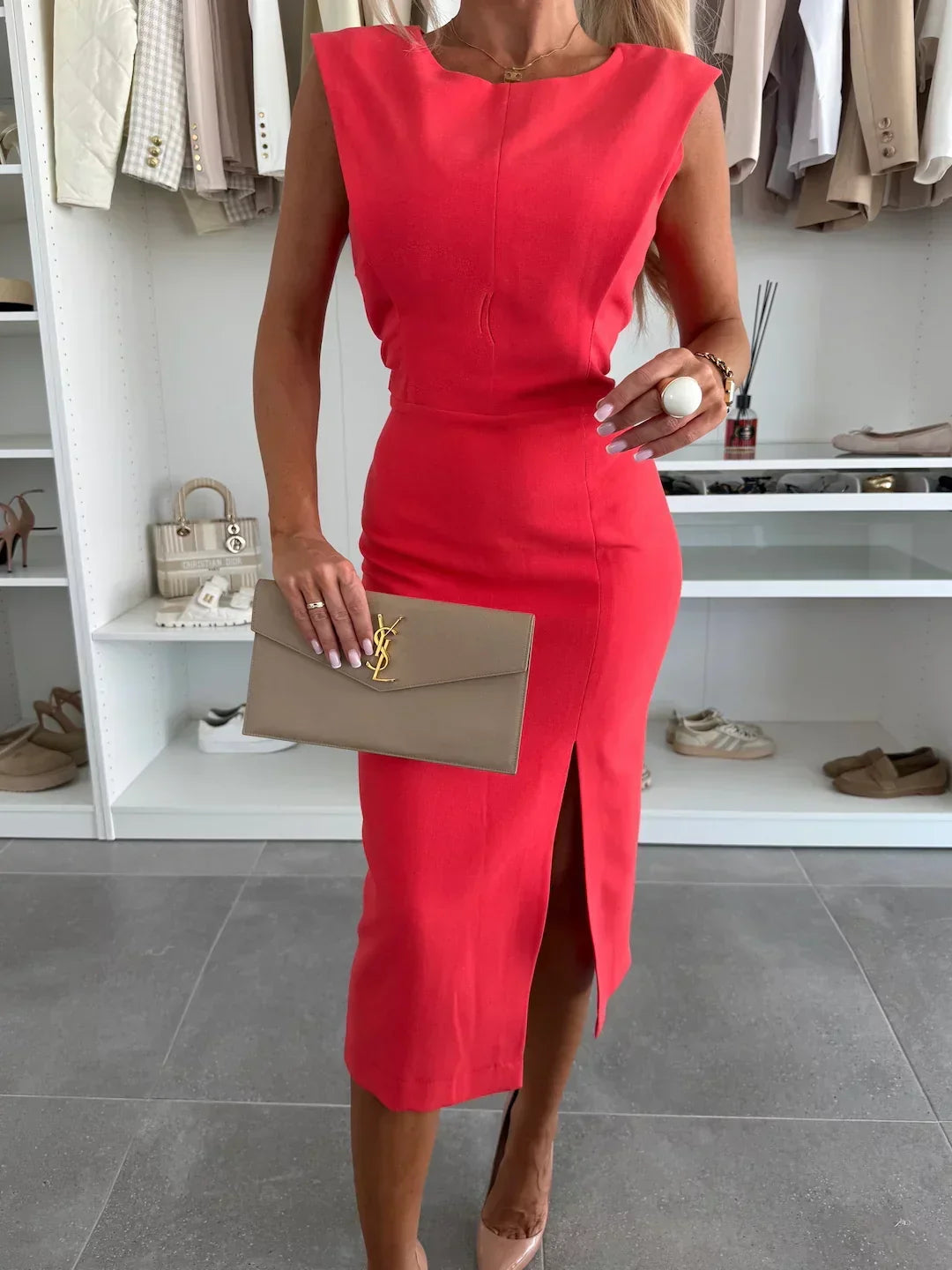 Hattie | Button Front Midi Dress