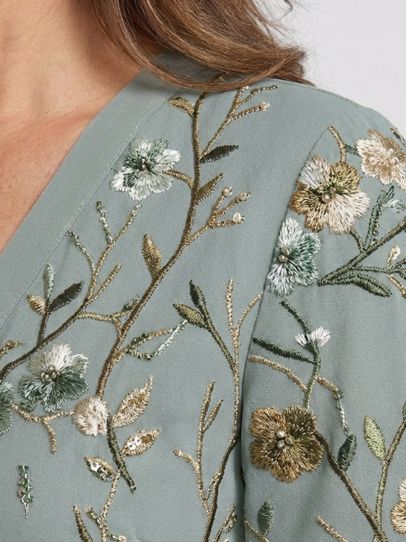 Emily | Floral V Neck Maxi Dress