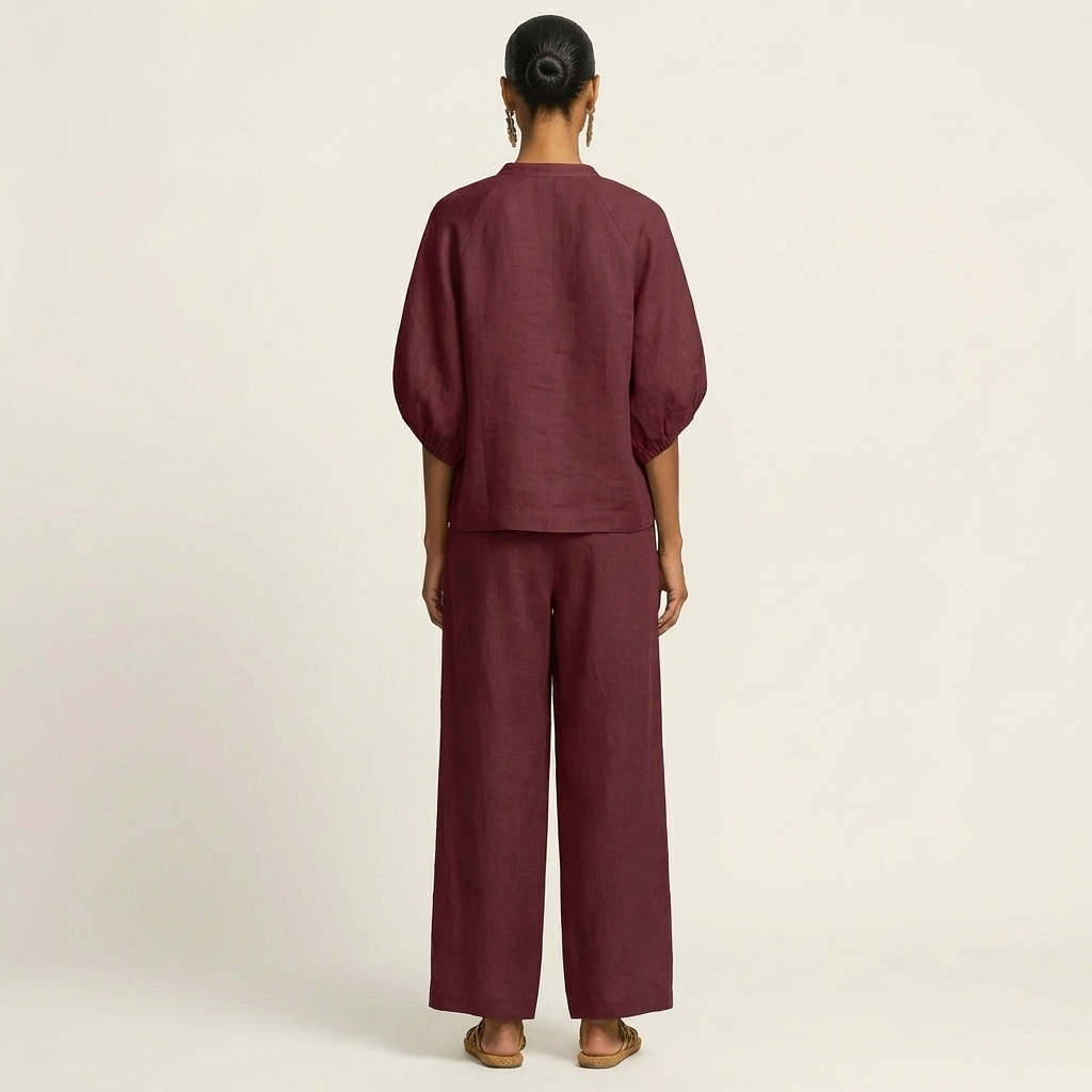 Marlowe | Zipper Front Puff Sleeve Set