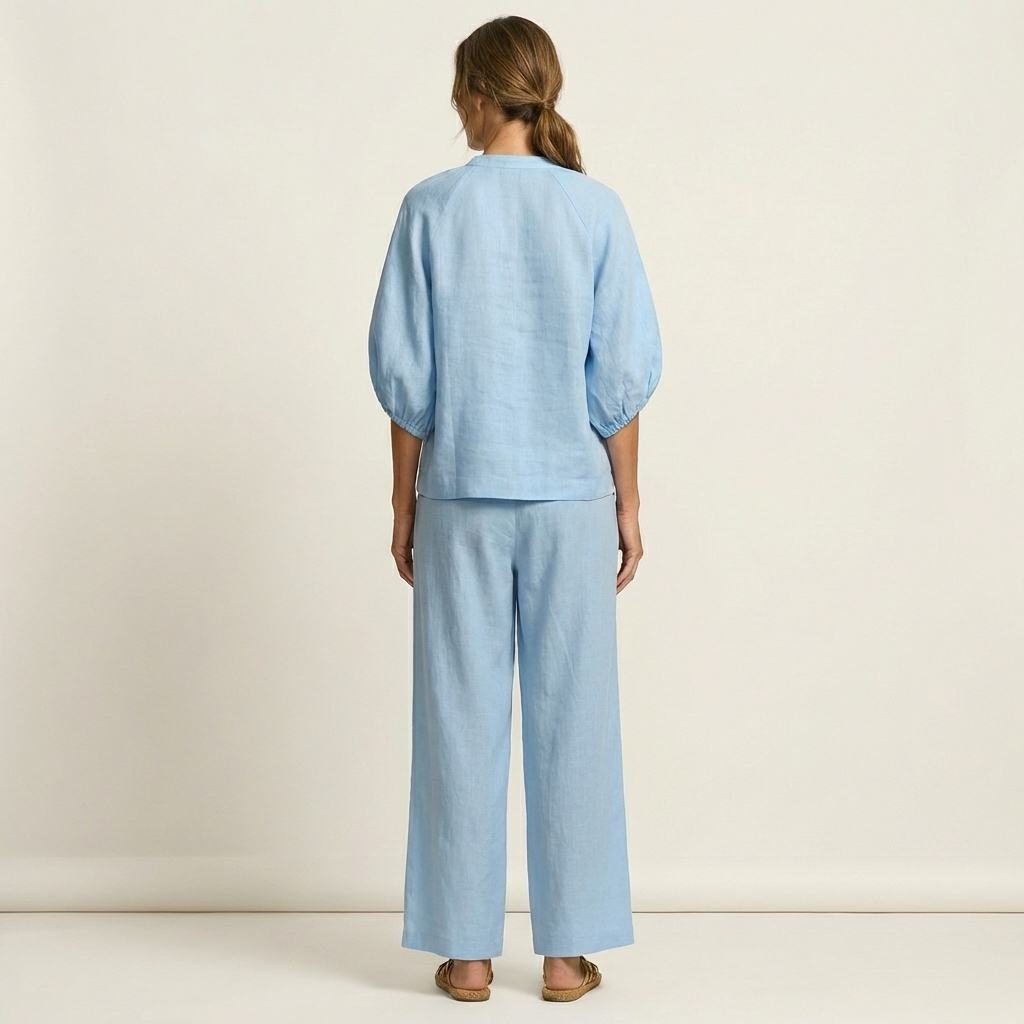 Marlowe | Zipper Front Puff Sleeve Set