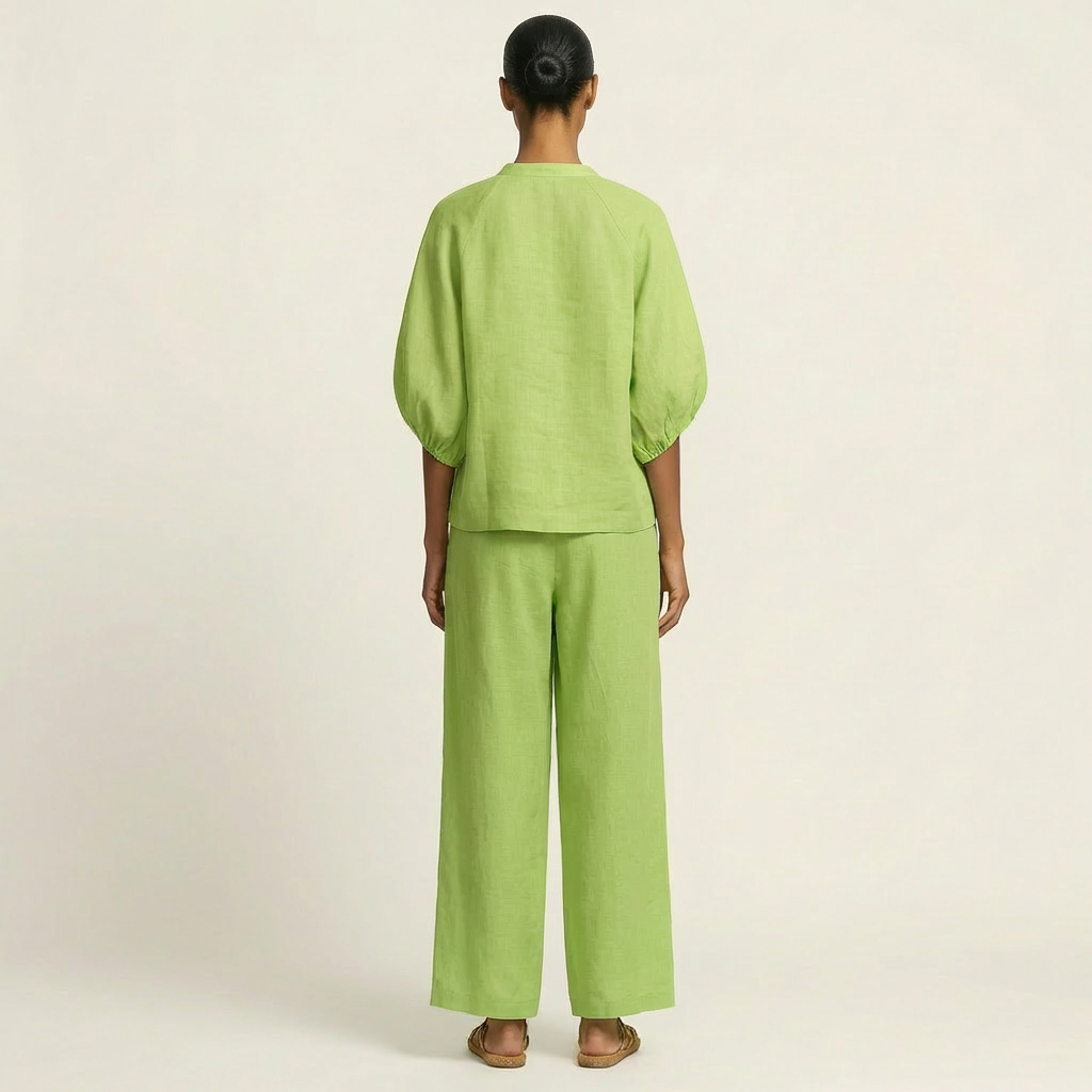 Marlowe | Zipper Front Puff Sleeve Set