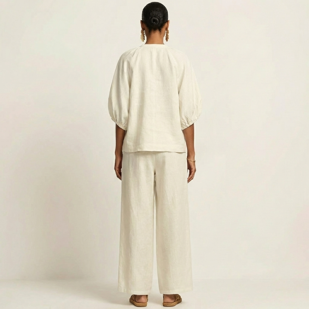 Marlowe | Zipper Front Puff Sleeve Set
