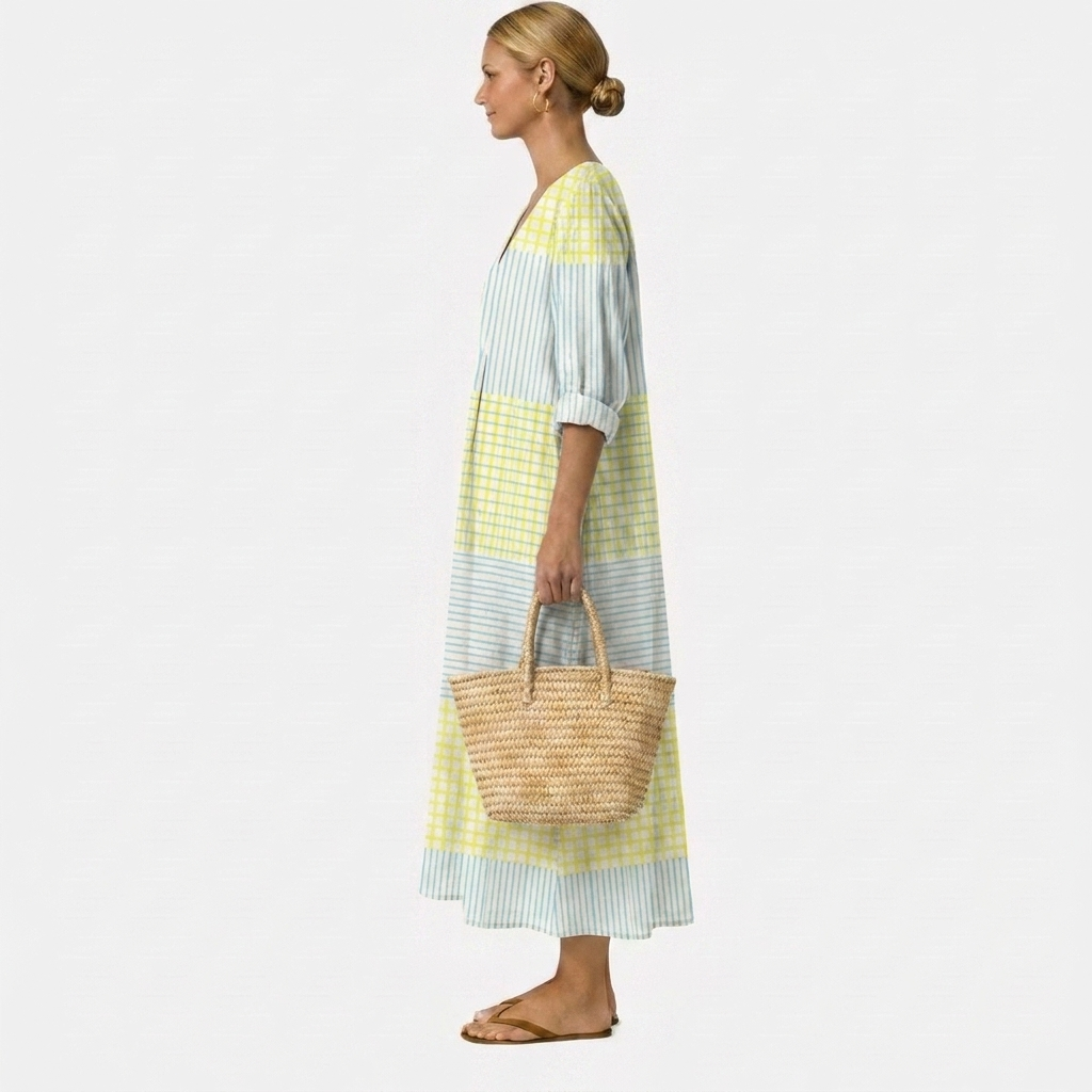 Esther | Relaxed V Neck Midi Dress