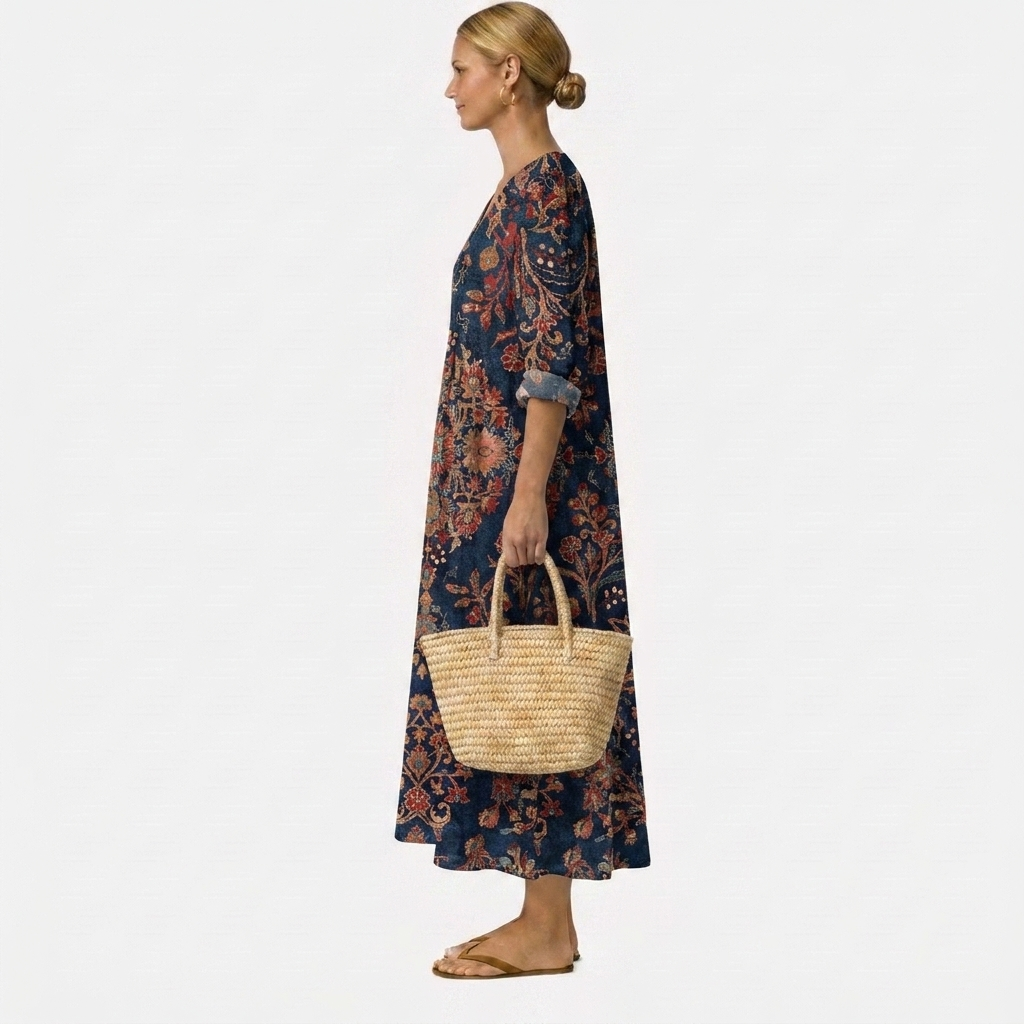 Lilian | Bohemian Floral Midi Dress