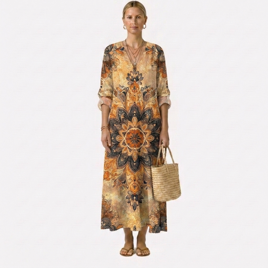 Lorelei | Artisan Print Midi Dress