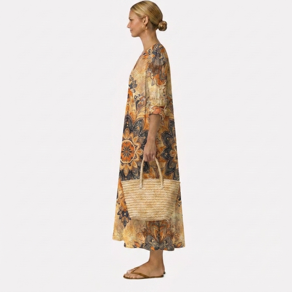 Lorelei | Artisan Print Midi Dress