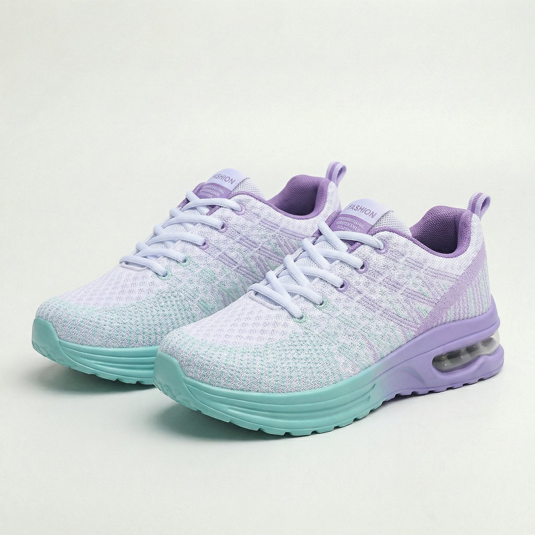Chloe | Cushioned Shoes in Violet and Turquoise