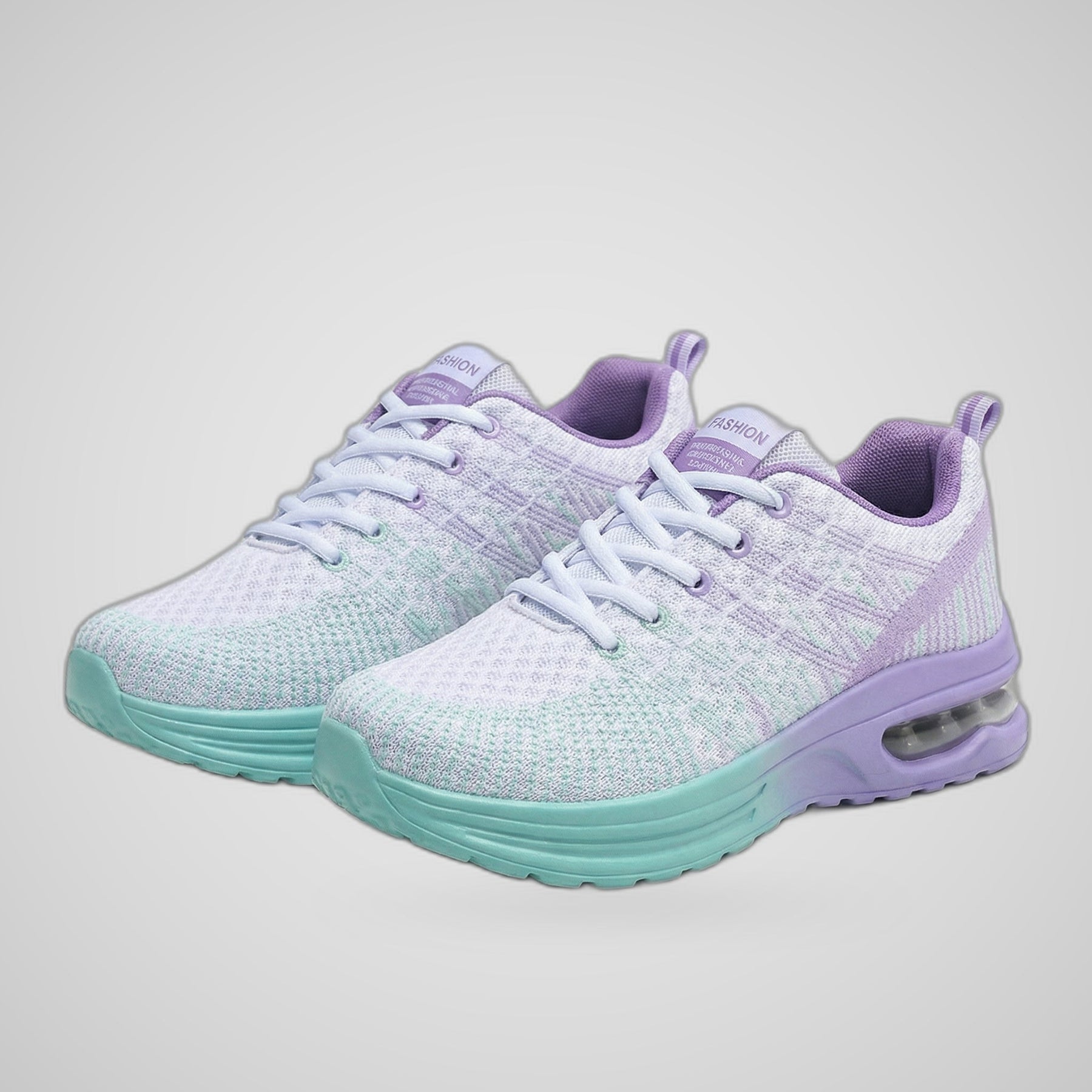 Chloe | Cushioned Shoes in Violet and Turquoise
