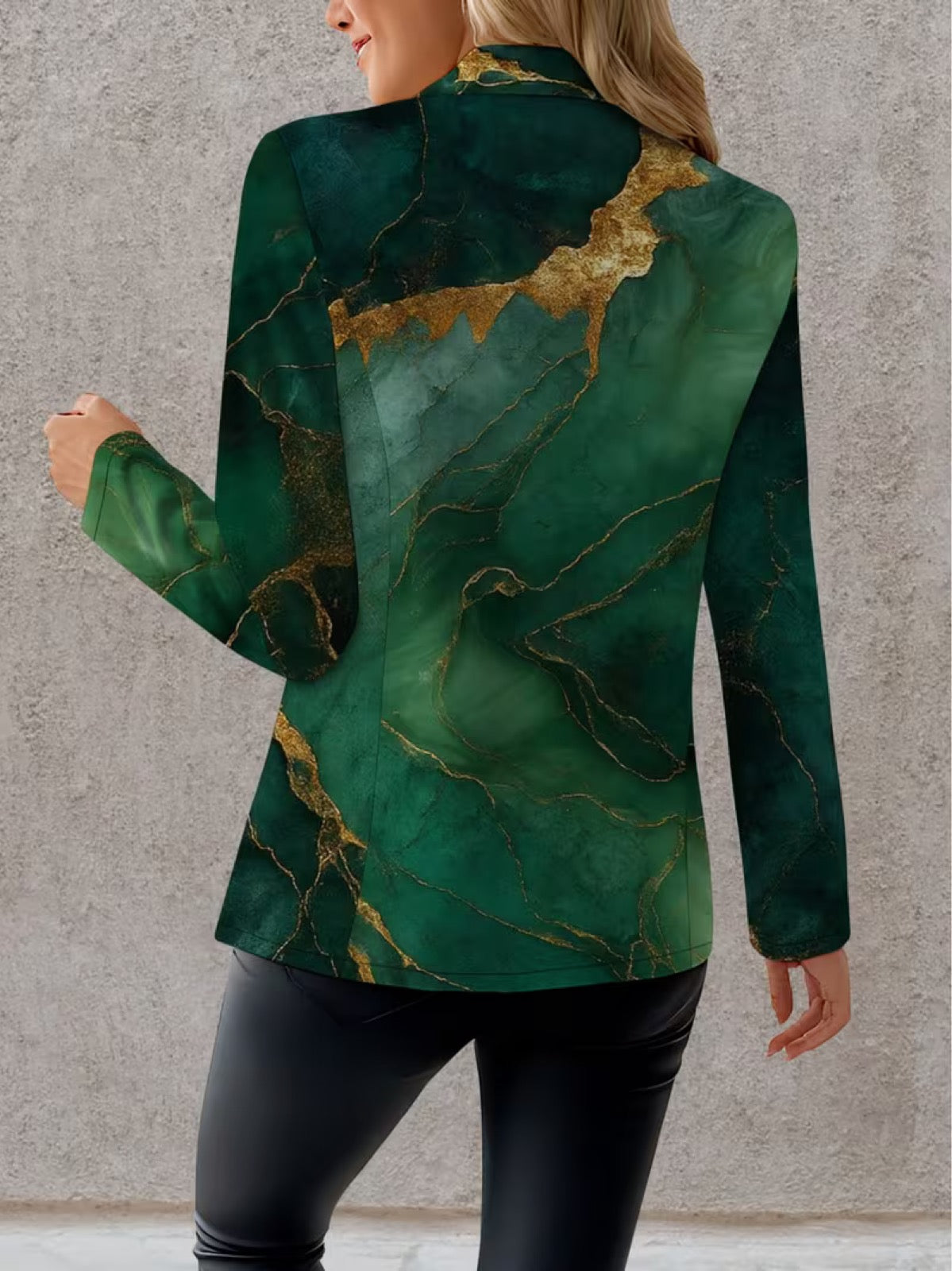 Honorine | Emerald Marble Blazer