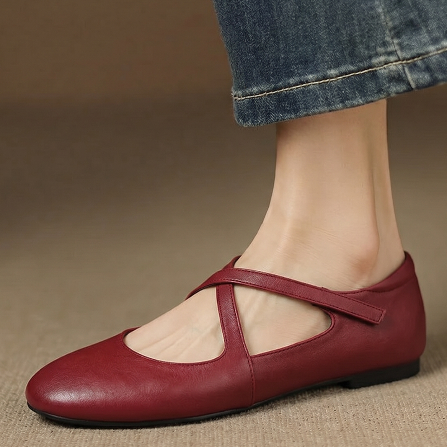 Zeor | Leather Flats