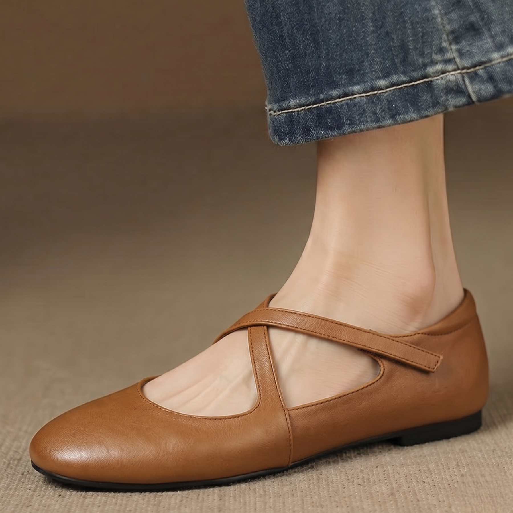 Zeor | Leather Flats