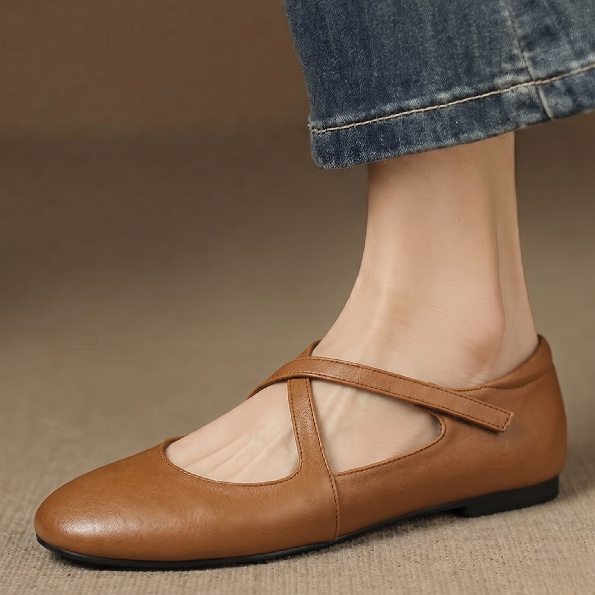Zeor | Leather Flats