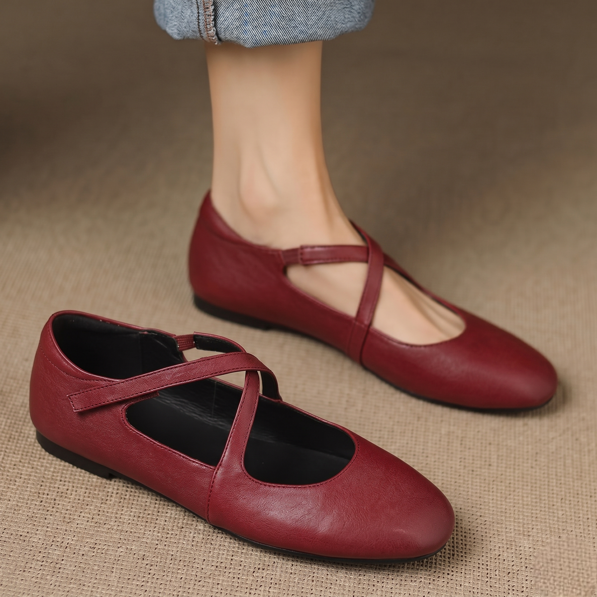 Zeor | Leather Flats