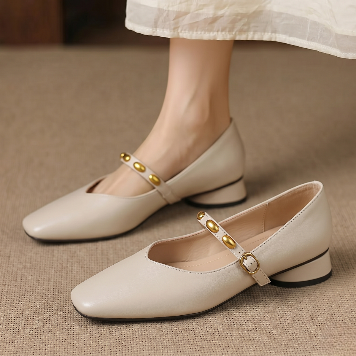 Zyra | Leather Flats