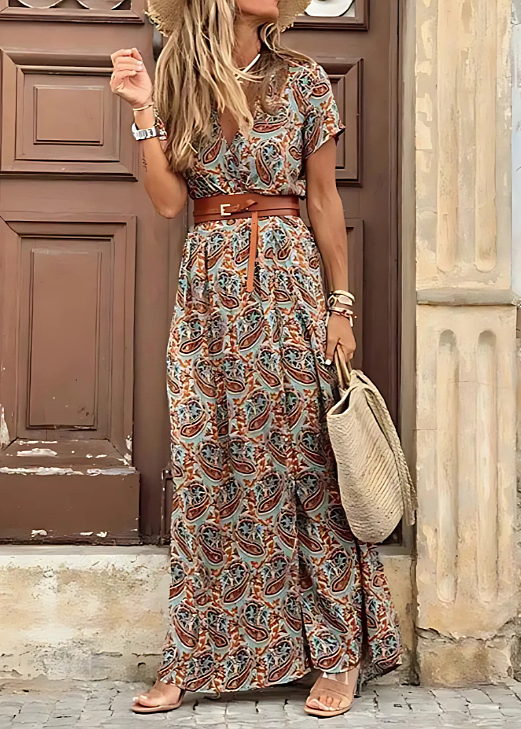 Edwina | Floral Belted Maxi Dress