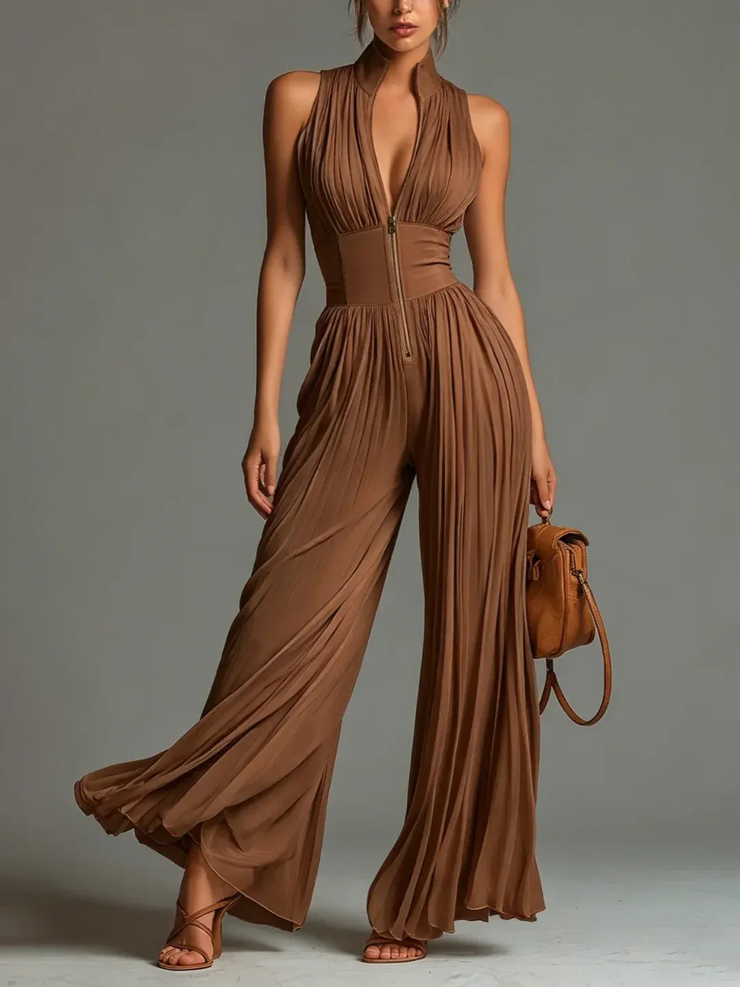 Laura | Elegant Pleated Jumpsuit