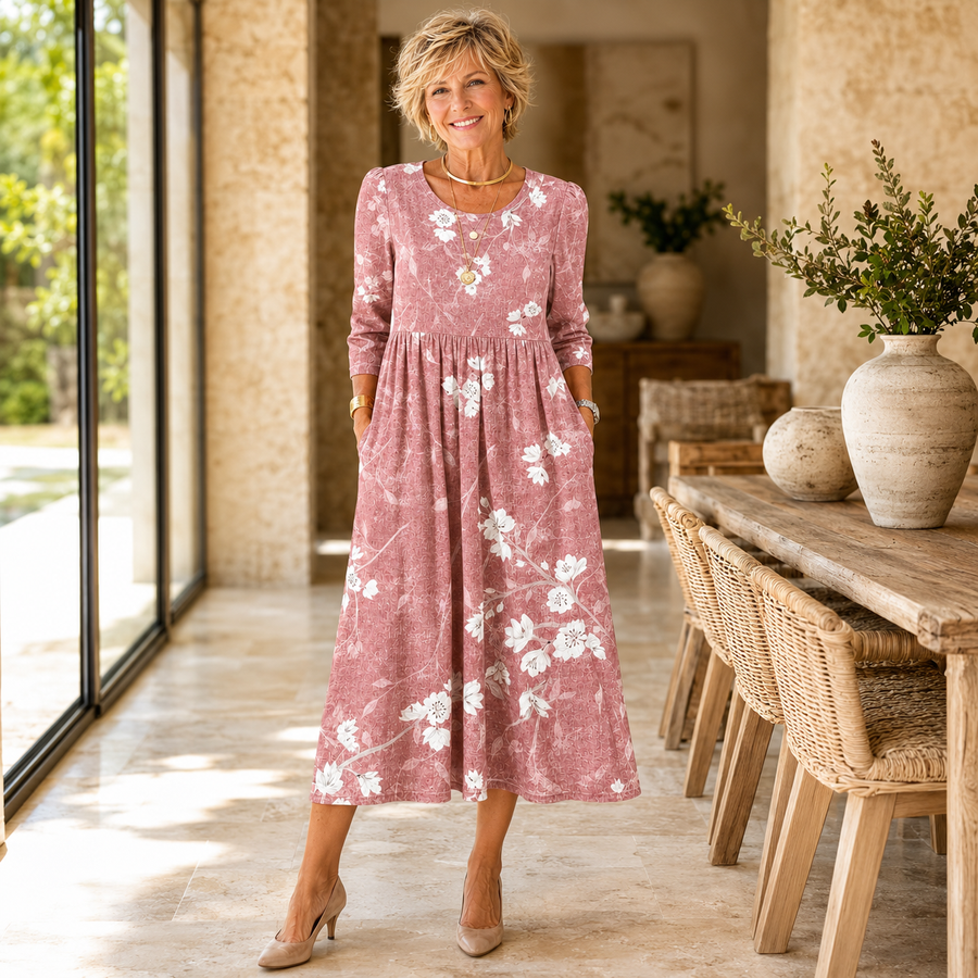 Annabel | Floral Pocket Midi Dress