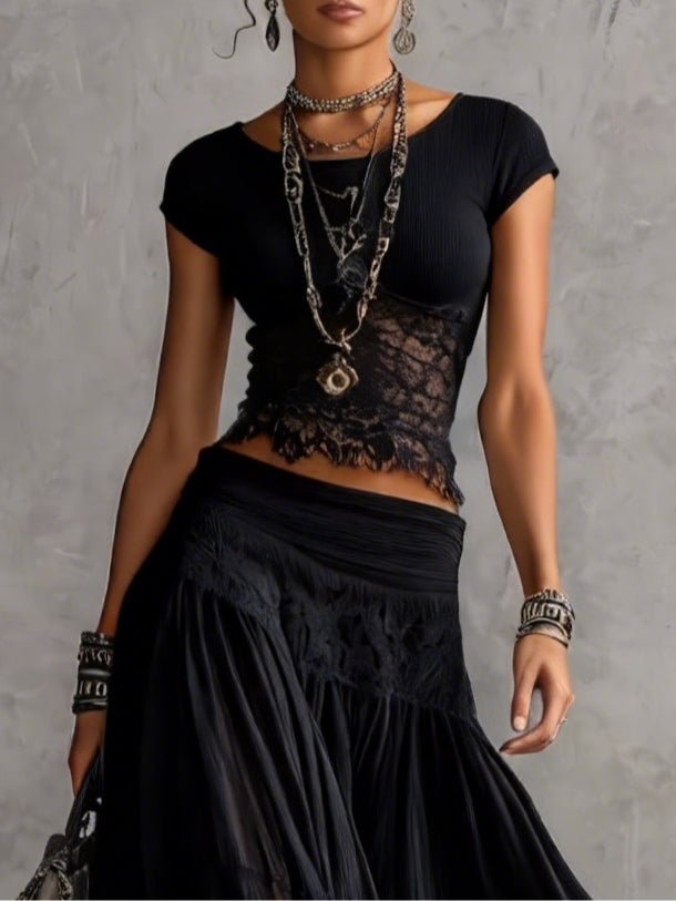 Geneva | Sheer Top Two Piece Set