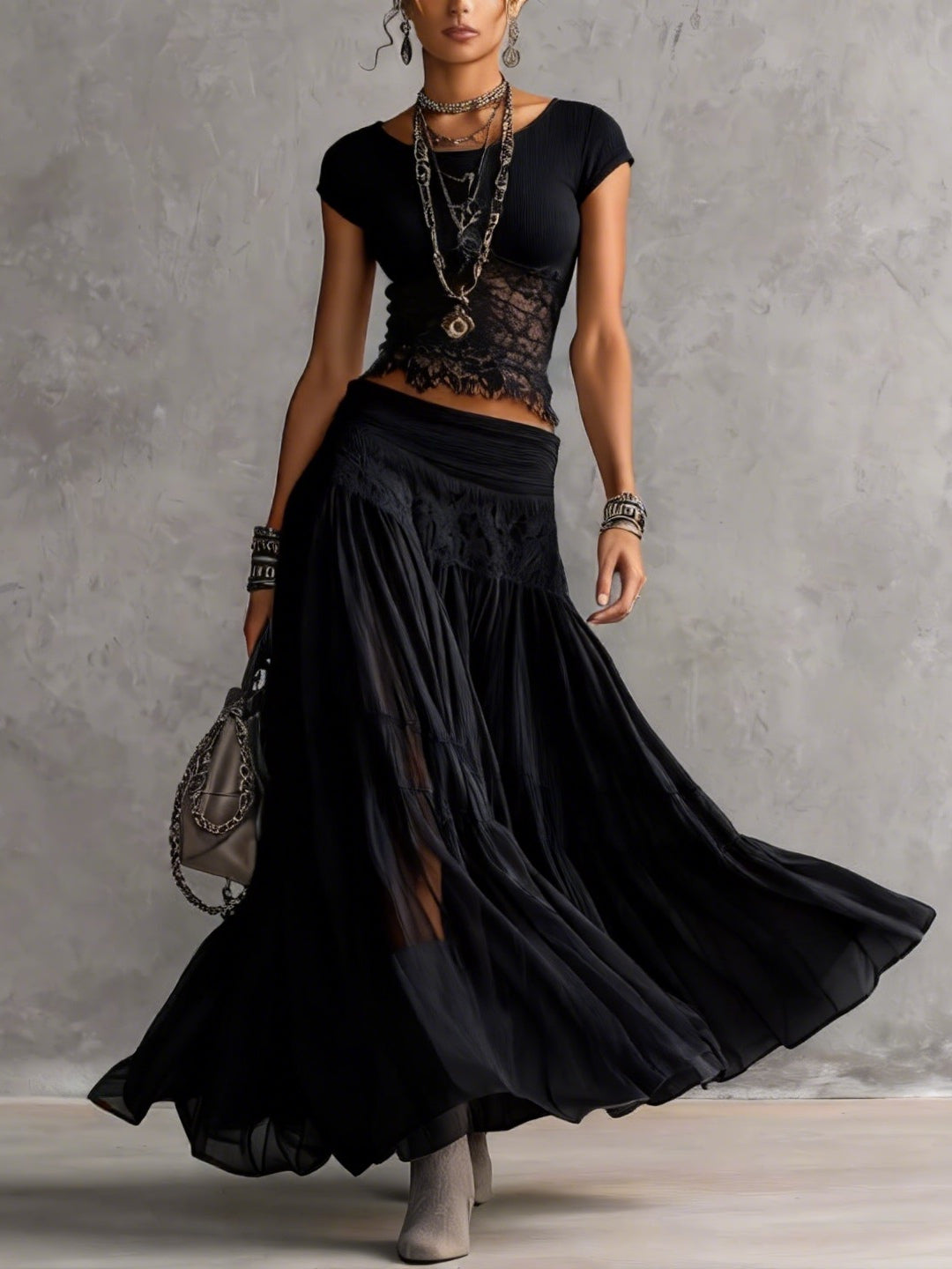 Geneva | Sheer Top Two Piece Set
