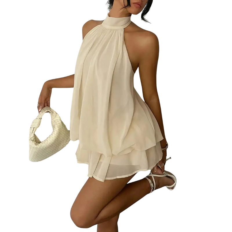Gayle™ – Stylish Tie Back Mini Dress