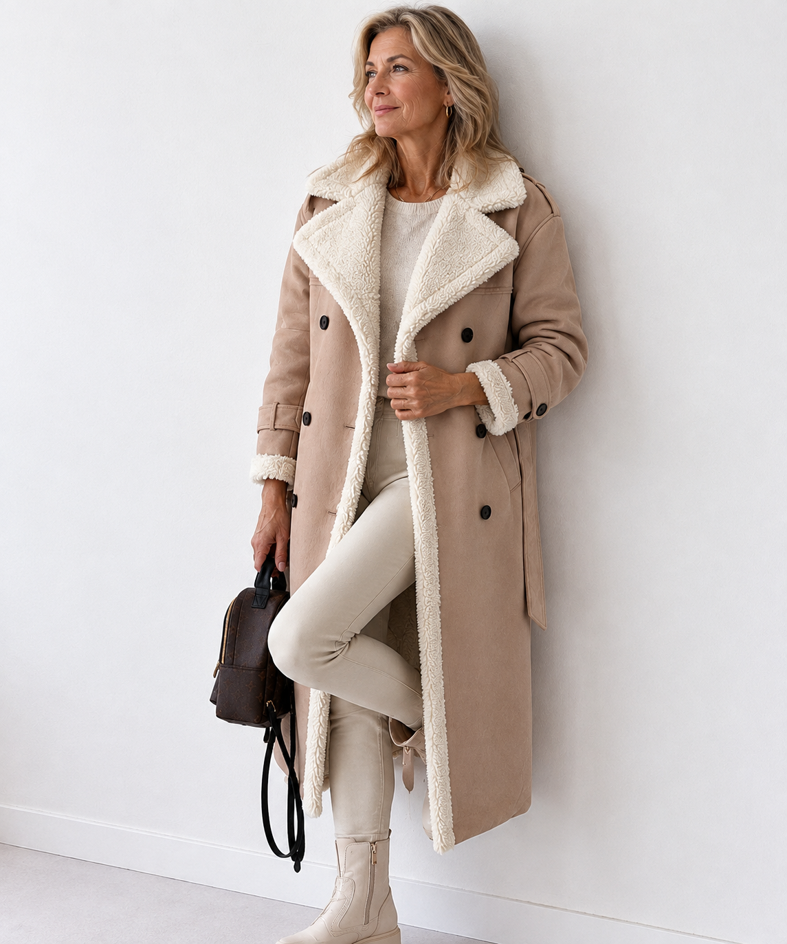 Yvette | Teddy Lined Trench Coat
