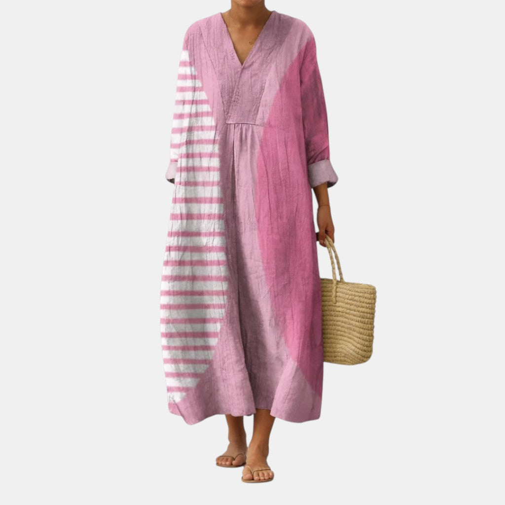 Wendy | Contrast Panel Midi Dress