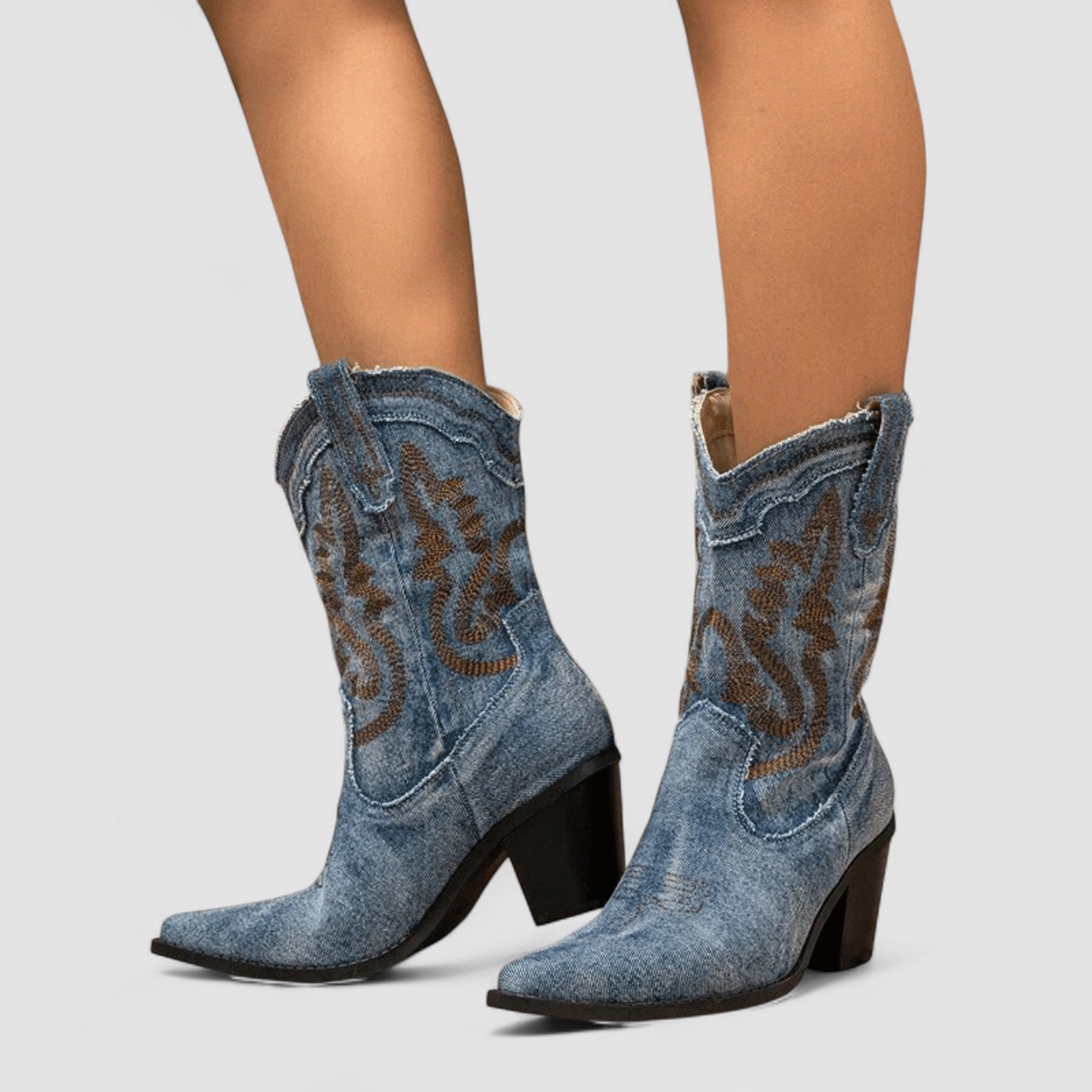 Callie | Faded Western Ankle Boots