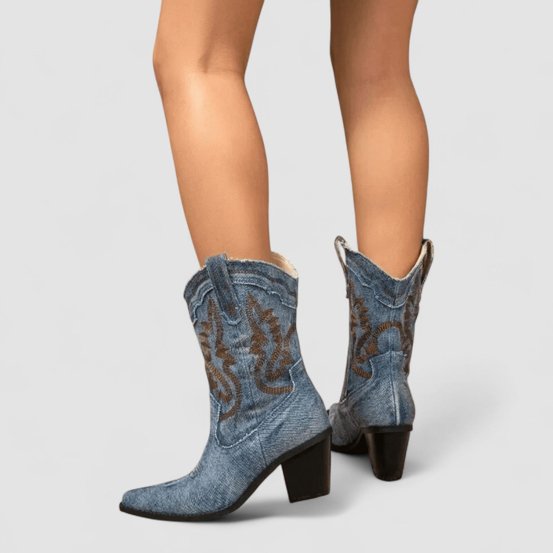 Callie | Faded Western Ankle Boots