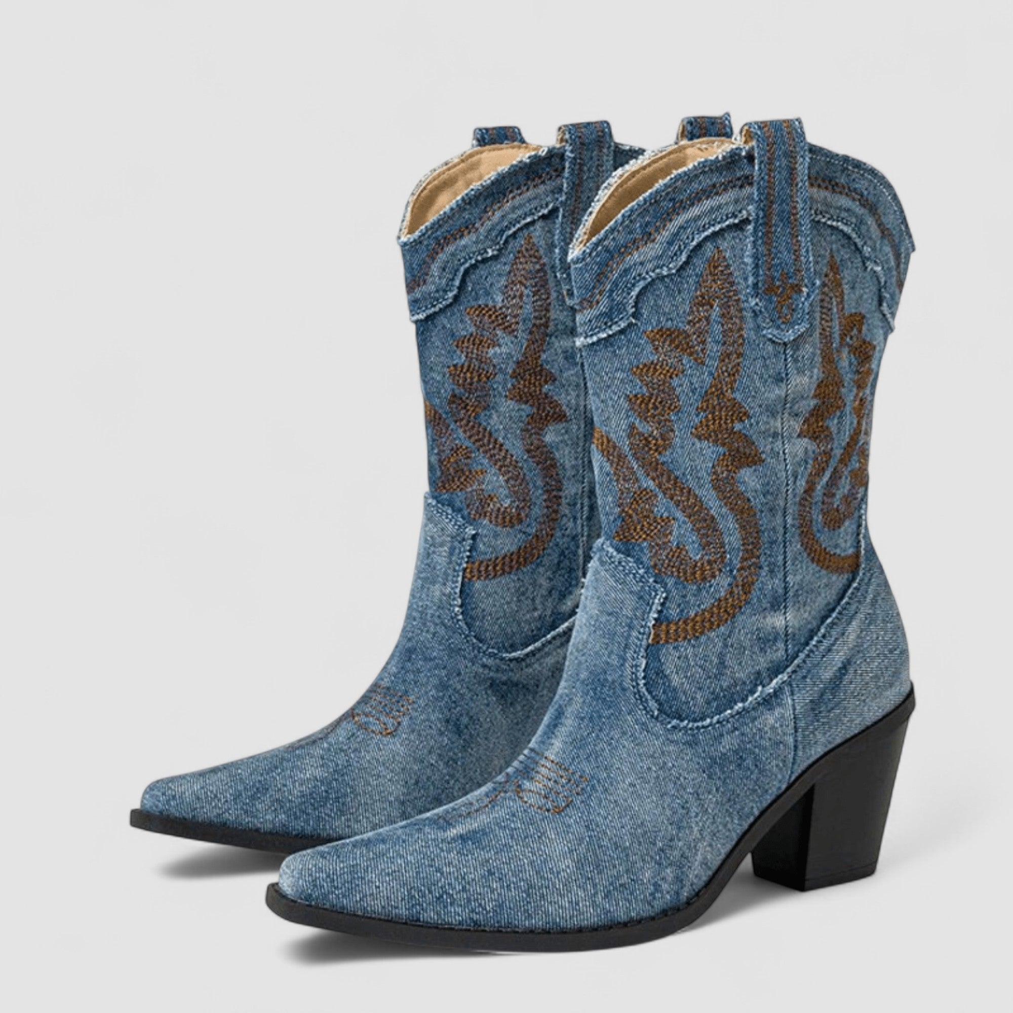 Callie | Faded Western Ankle Boots