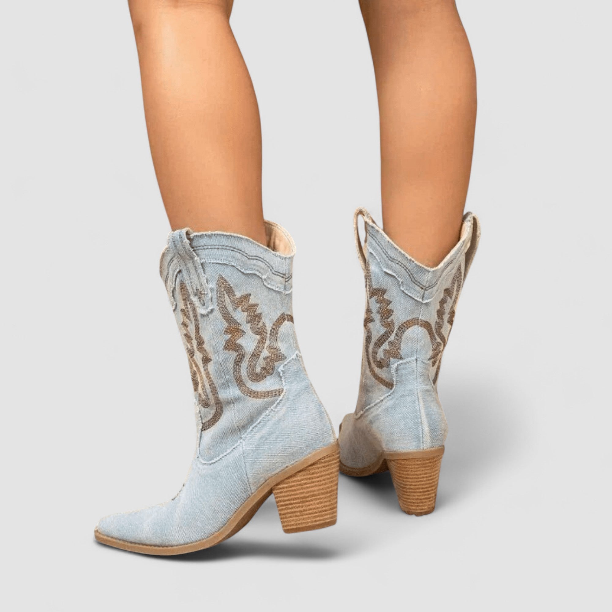 Callie | Faded Western Ankle Boots