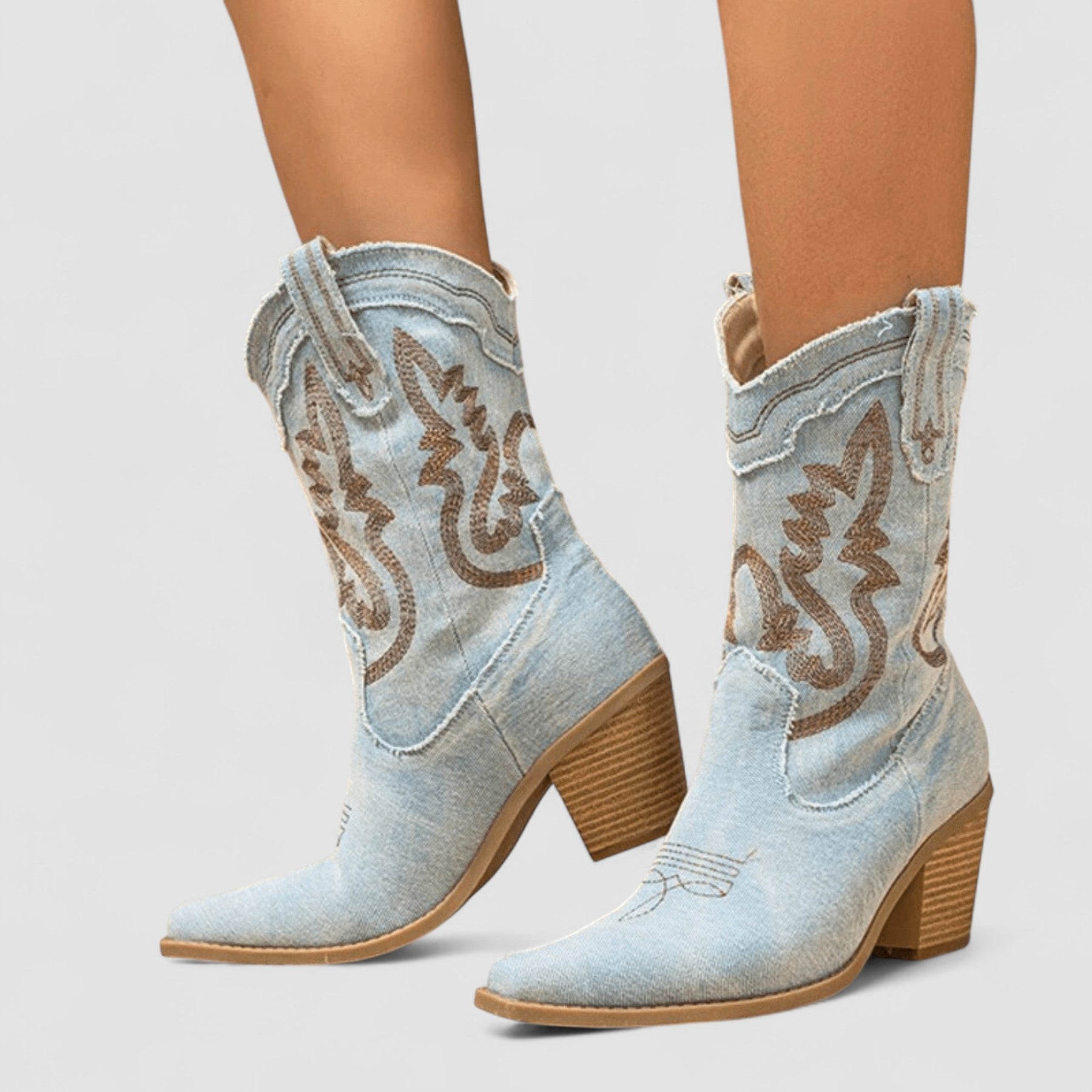 Callie | Faded Western Ankle Boots