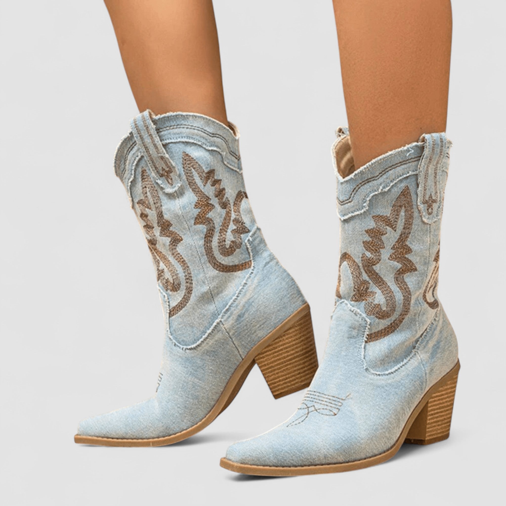 Callie | Faded Western Ankle Boots
