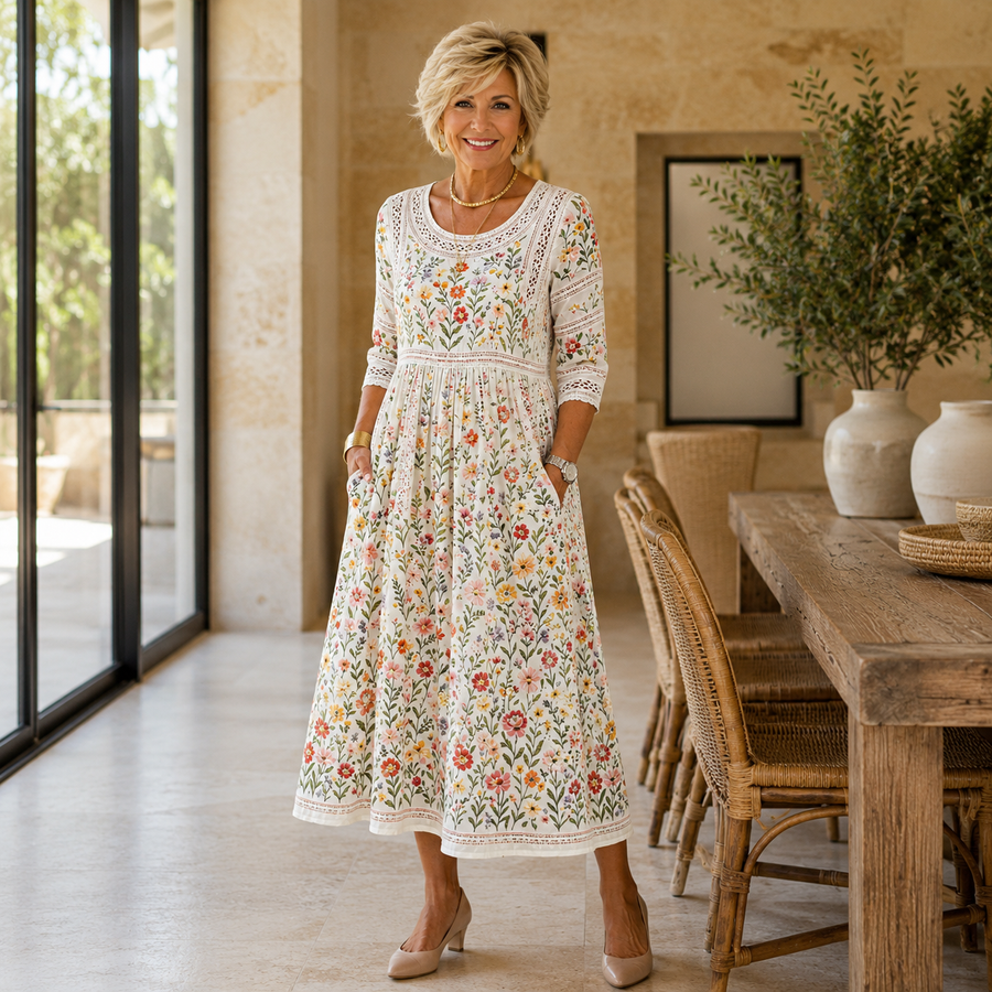 Clara | Floral Midi Dress
