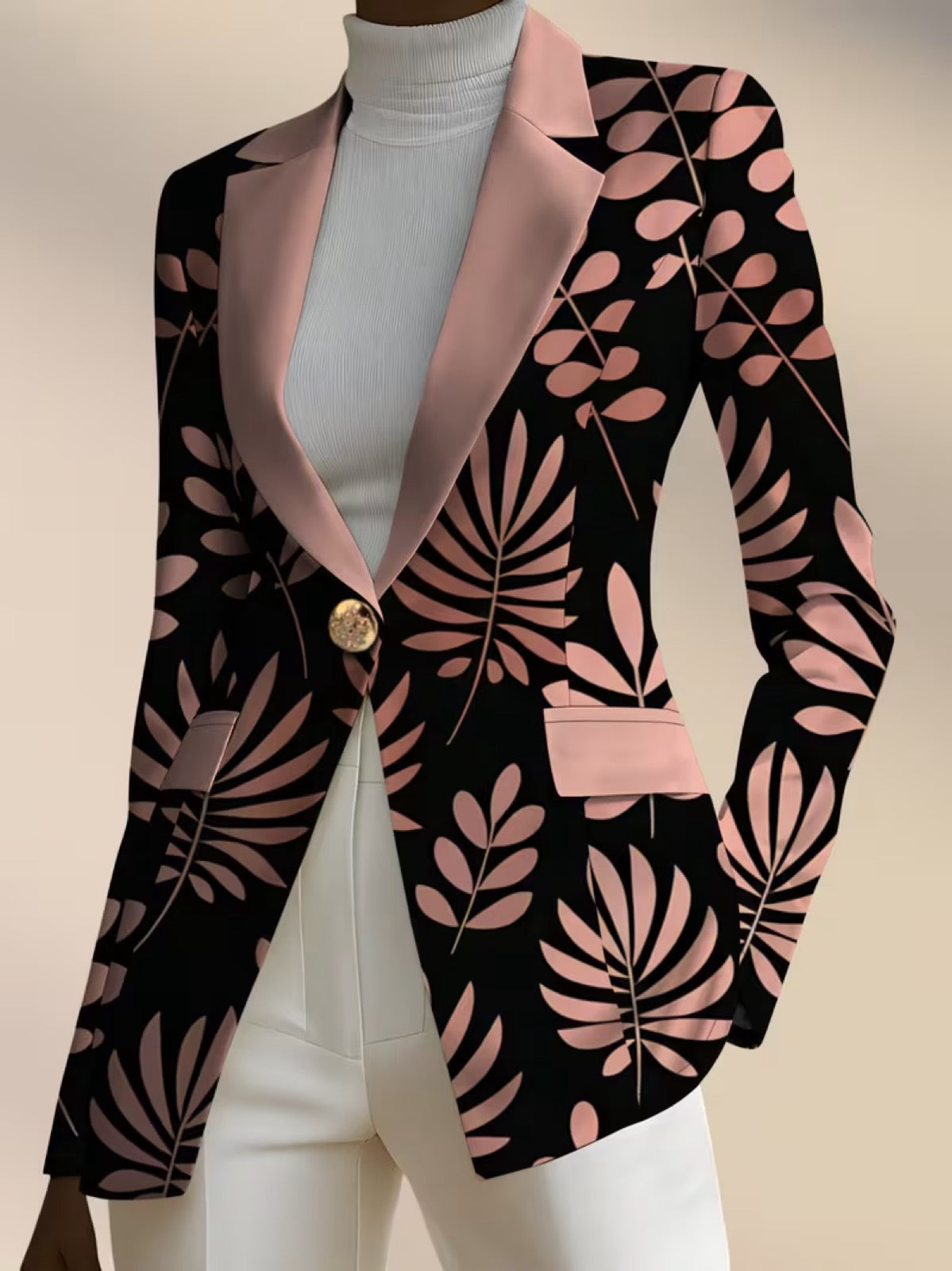 Odaya | Pink Leaf Blazer