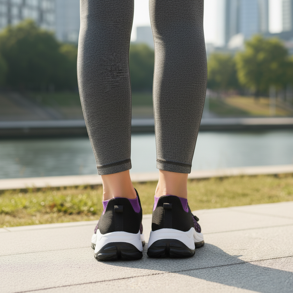 Ava | Knit Fabric Shoes in Purple and Black