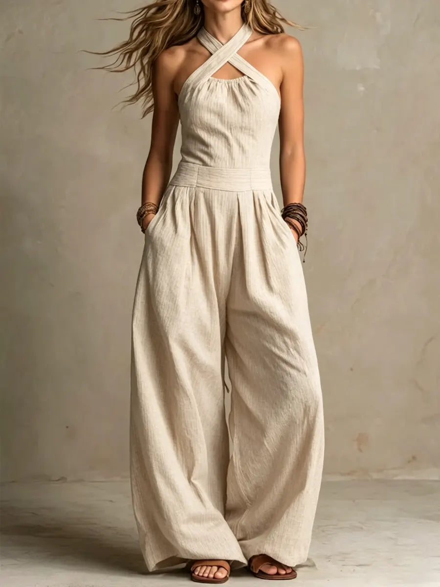 Bianca | Cross Neck Jumpsuit