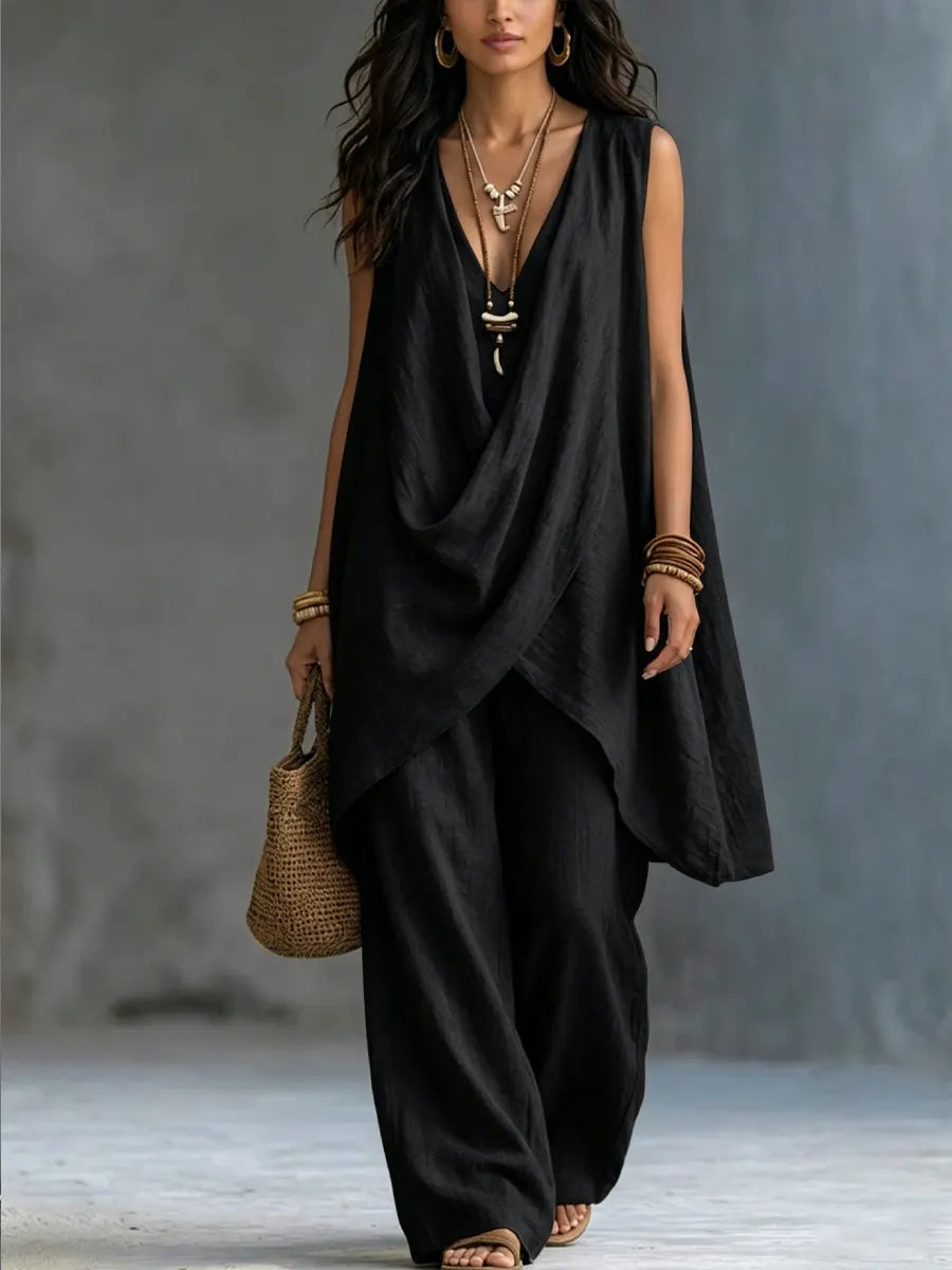 Beatrix | Bohemian Style Loose Cotton and Linen Set