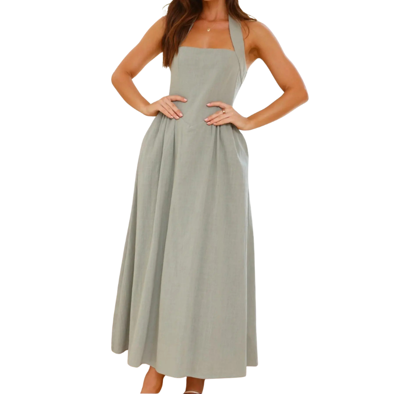 KATE™ – Elegant Sleeveless High-Waist Dress