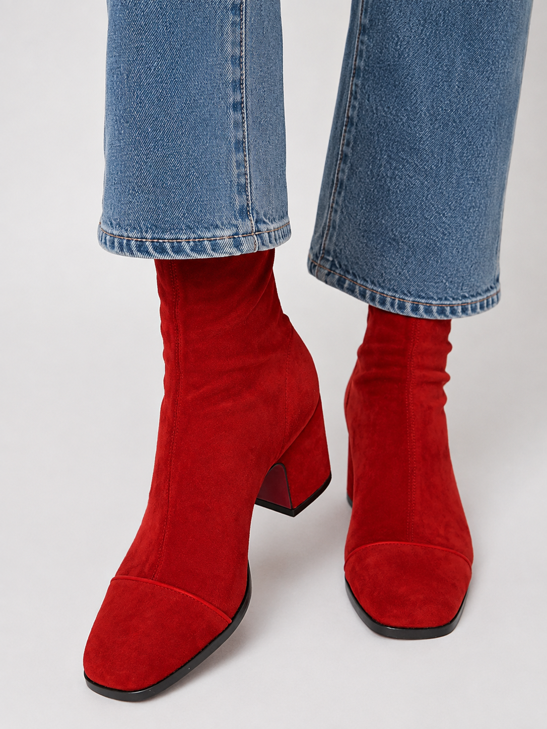 Renee | Suede Block Heel Boots