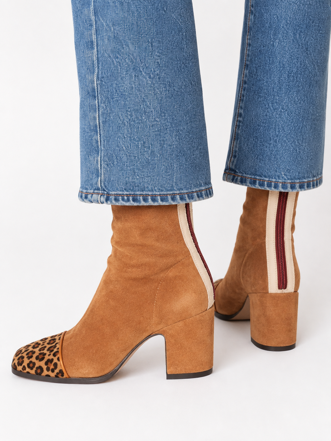 Renee | Suede Block Heel Boots