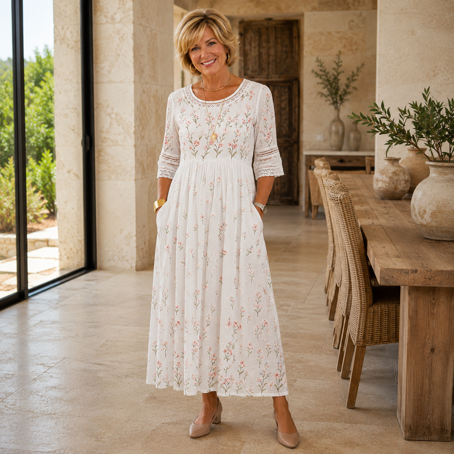 Louisa | Floral Pocket Midi Dress