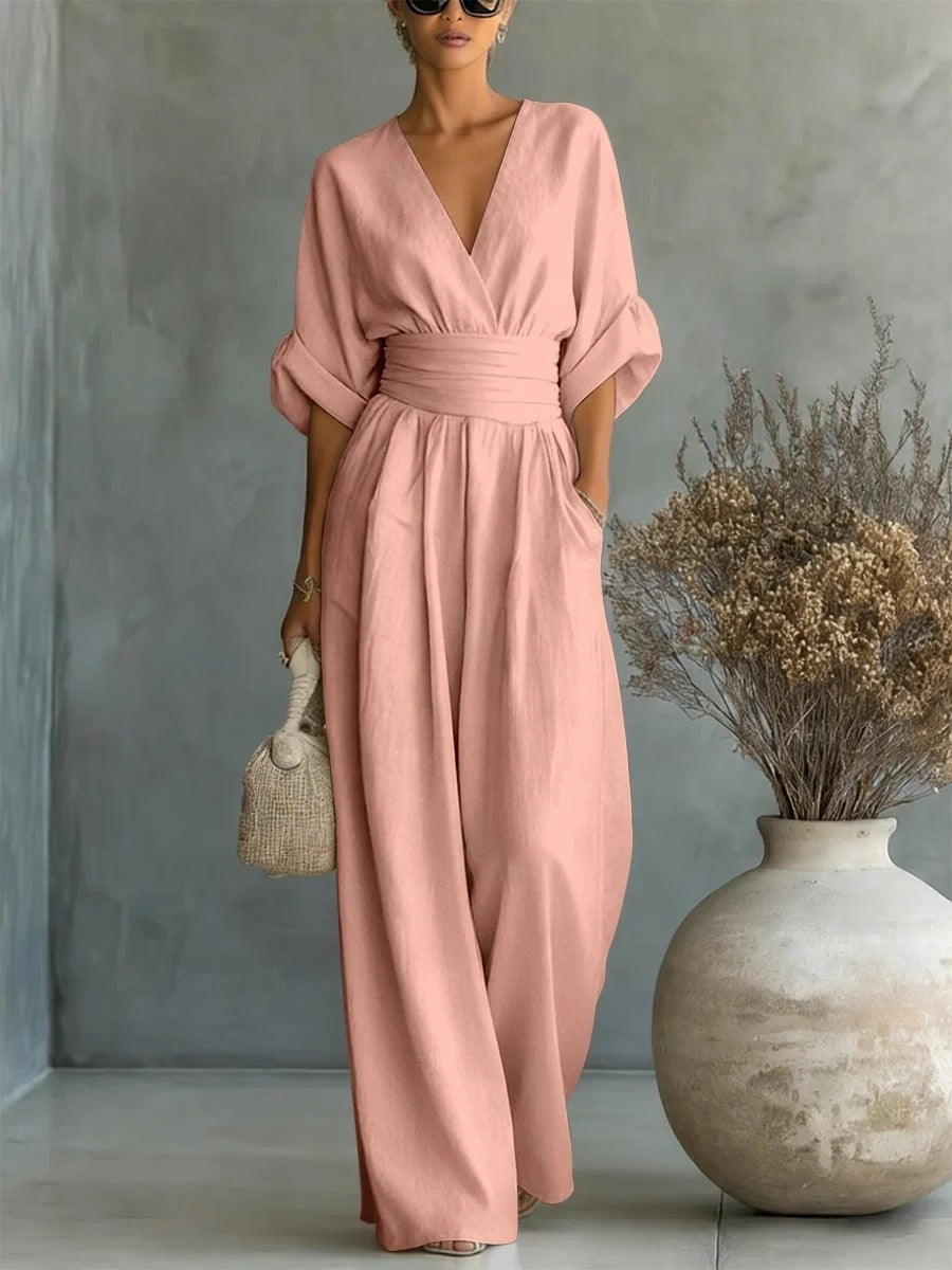 Claire | Elegant Wide Leg Jumpsuit